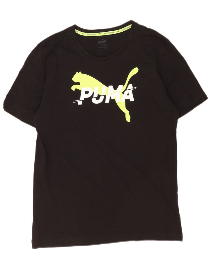Puma - Camiseta gráfica para hombre, talla pequeña, color negro