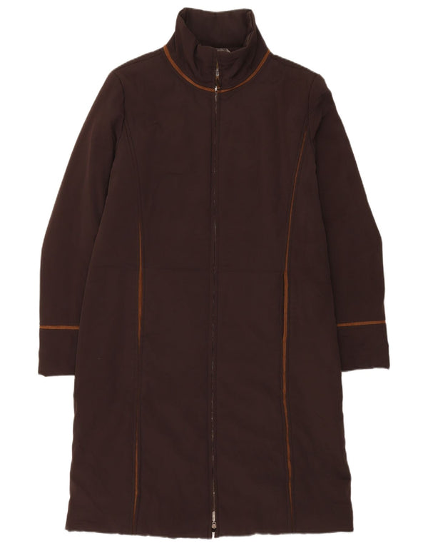 Sportmax Abrigo acolchado de ajuste regular para mujer UK 44 Grande Poliéster marrón