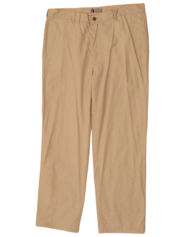 Sergio Tacchini Pantalón chino recto para hombre IT 58 4XL W40 L33 Algodón beige