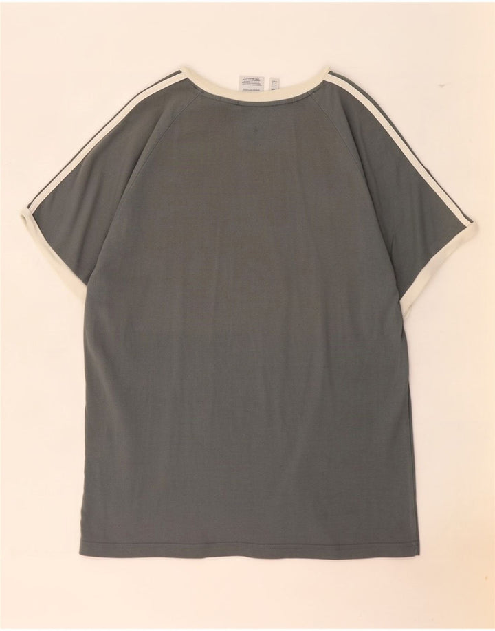 Camiseta Adidas para hombre, talla grande, gris