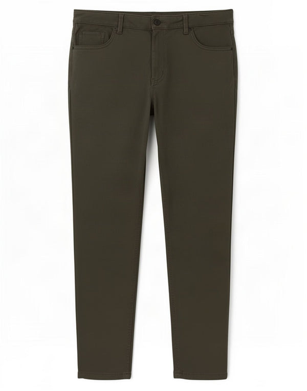Marks & Spencer Pantalones Casuales Rectos para Mujer UK 18 XL W36 L28 Verde