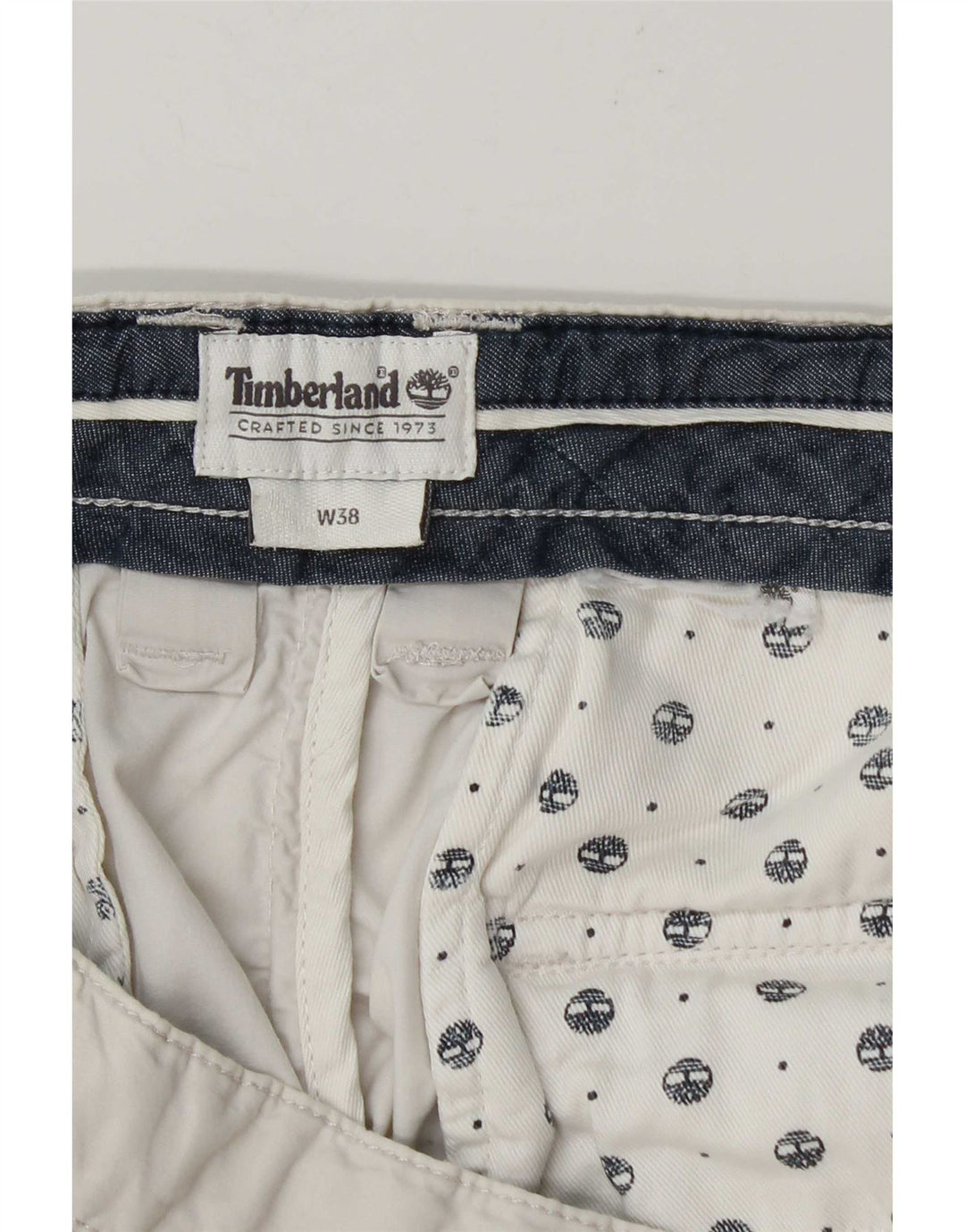 Timberland Pantalones cortos chinos para hombre W38 XL Blanco