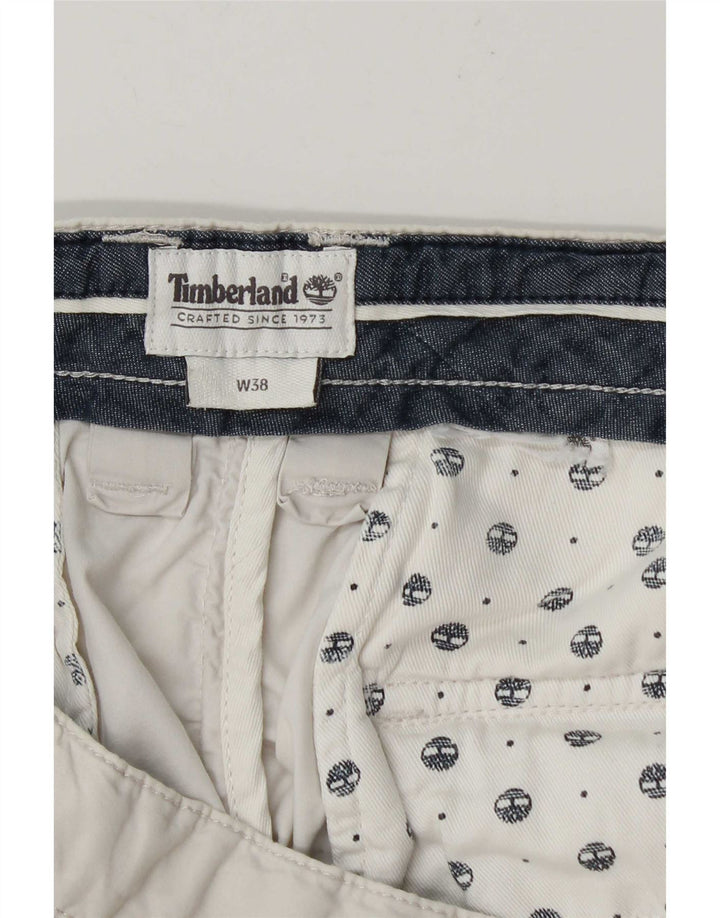 Timberland Pantalones cortos chinos para hombre W38 XL Blanco