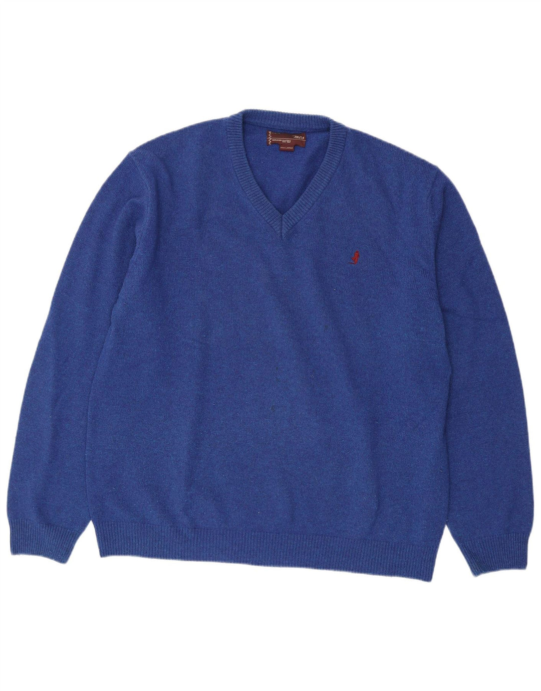 Marlboro Classics - Jersey con cuello en V para hombre, talla 3XL, lana azul