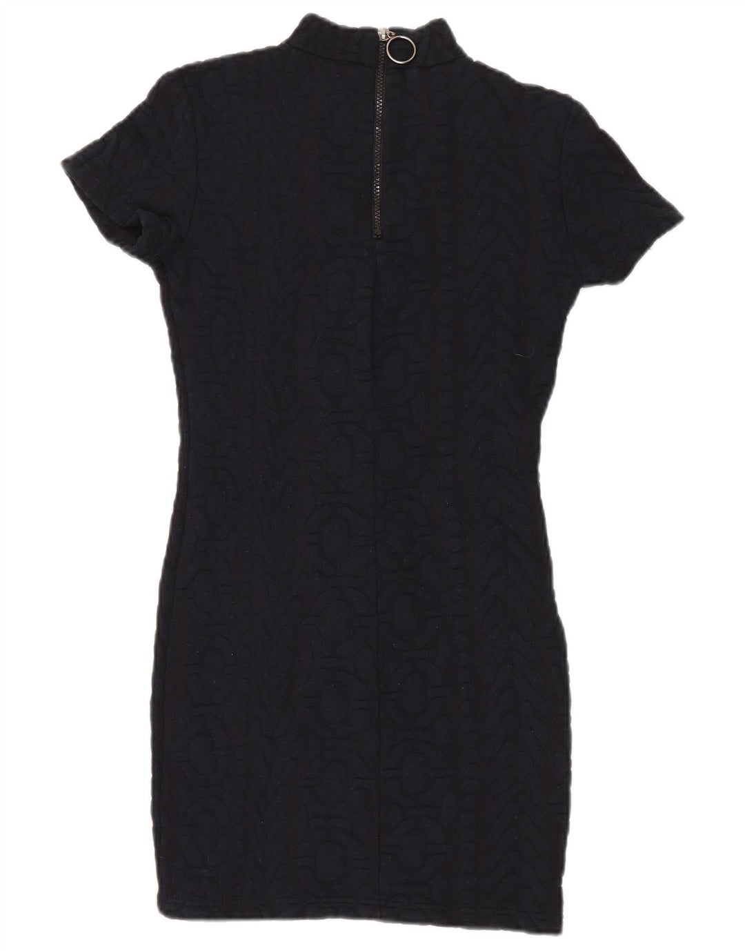 Topshop Vestido tipo jersey de manga corta para mujer UK 10 Small Poliéster negro