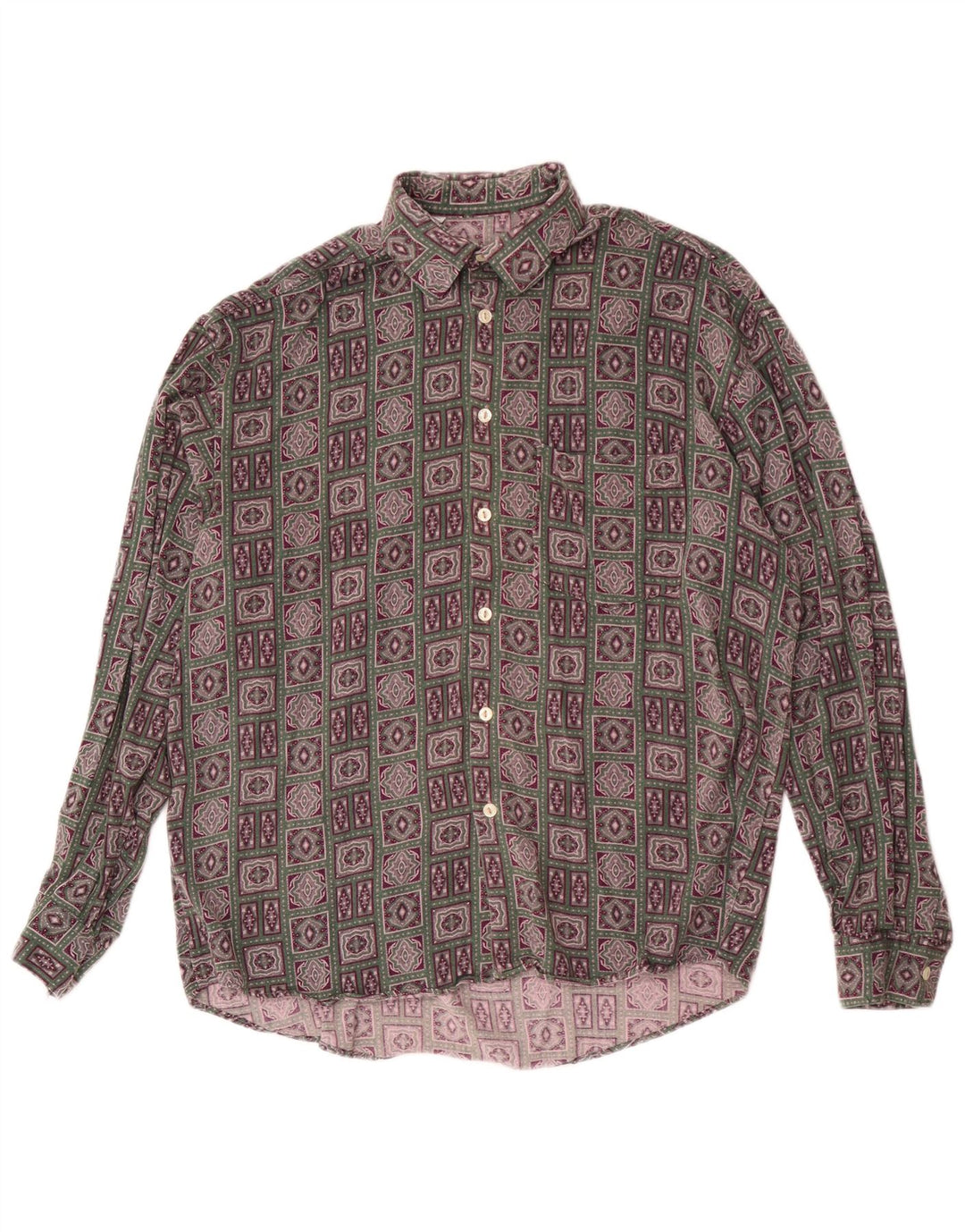 Camisa Benetton Hombre Grande Multicolor Geométrica