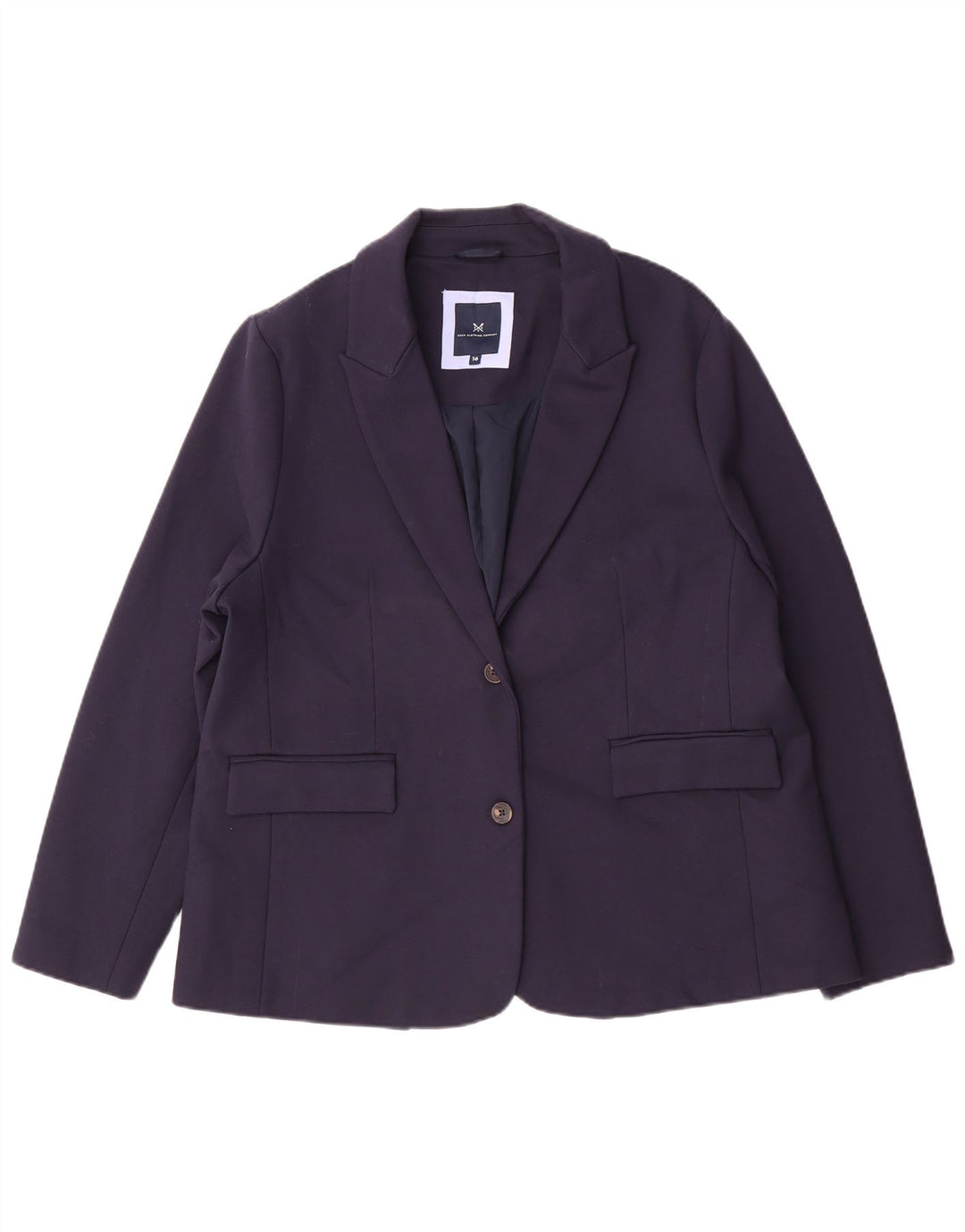 Crew Clothing Chaqueta tipo blazer de 2 botones para mujer UK 46 Large Viscosa azul marino