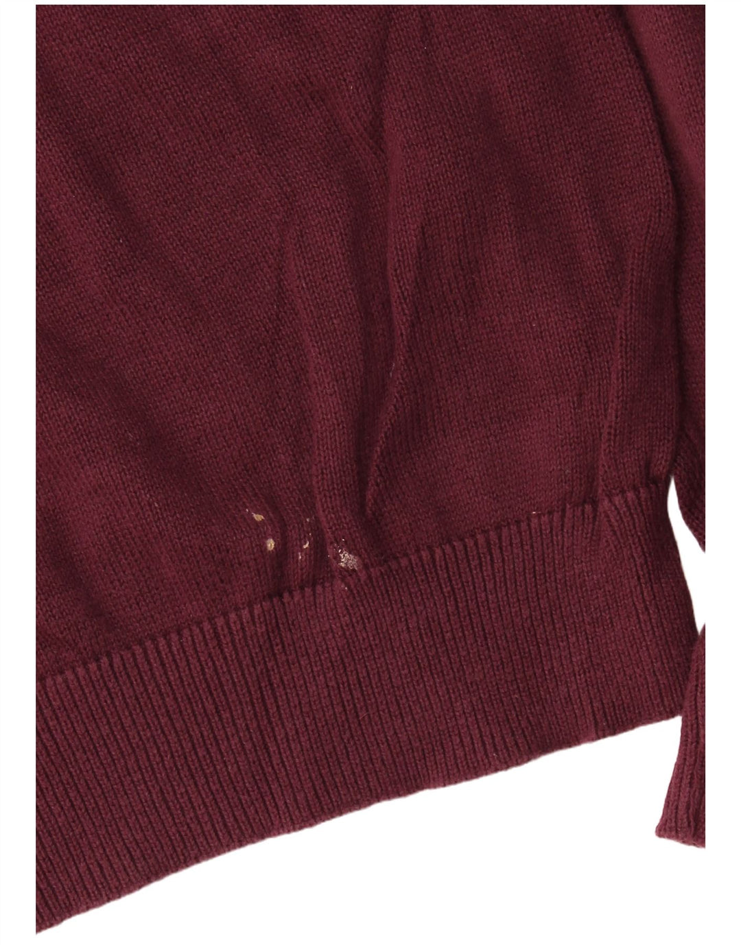 Marks & Spencer Jersey de cuello redondo para hombre de algodón burdeos medio