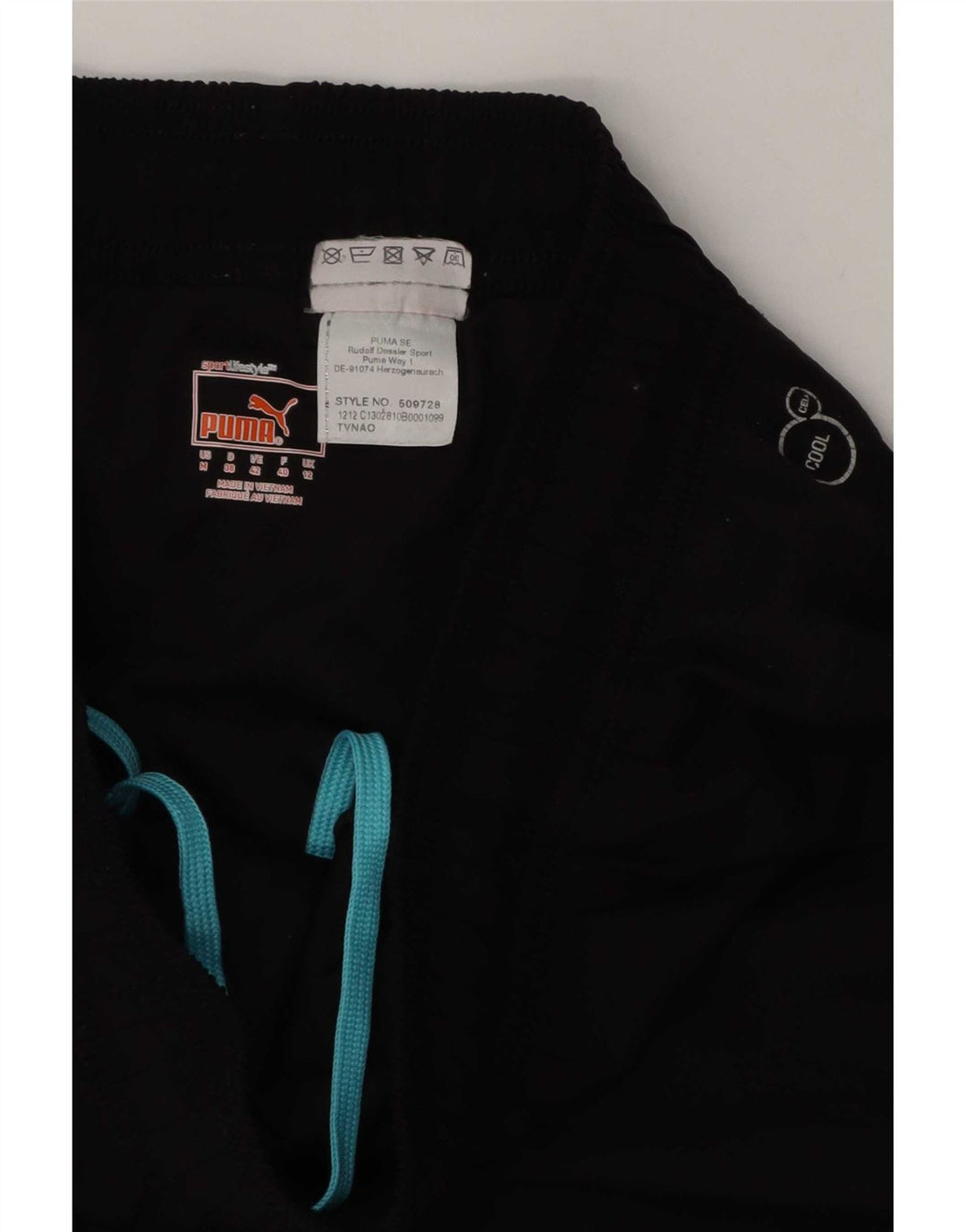 Puma Pantalones cortos deportivos para mujer UK 12 Mediano Negro Geométrico