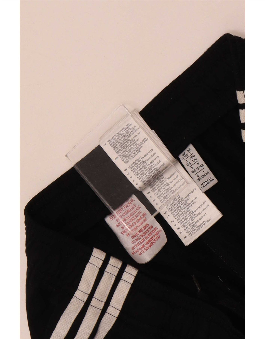 Adidas Pantalón corto deportivo para niño 13-14 años Negro Poliéster