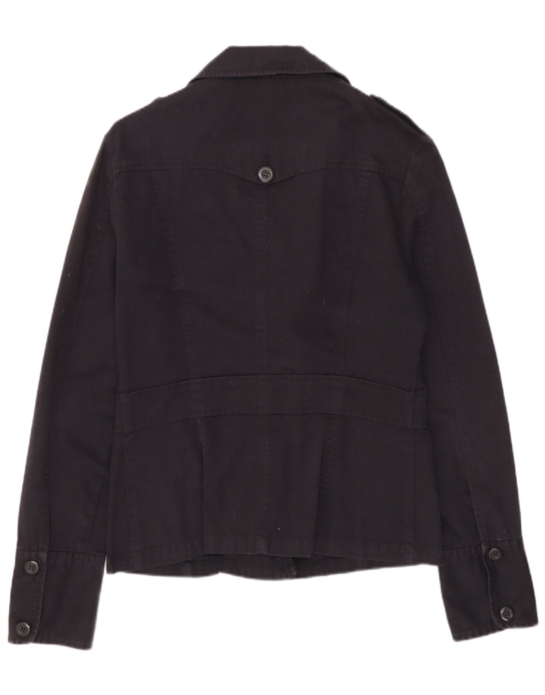 WAREHOUSE Chaqueta militar para mujer UK 12 Mediana Algodón negro