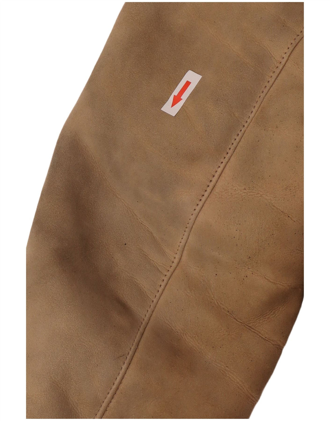 Vintage mujer shearling abrigo Reino Unido 10 pequeño beige