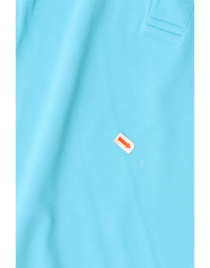 HARMONT & BLAINE Polo de corte regular para hombre de algodón azul grande