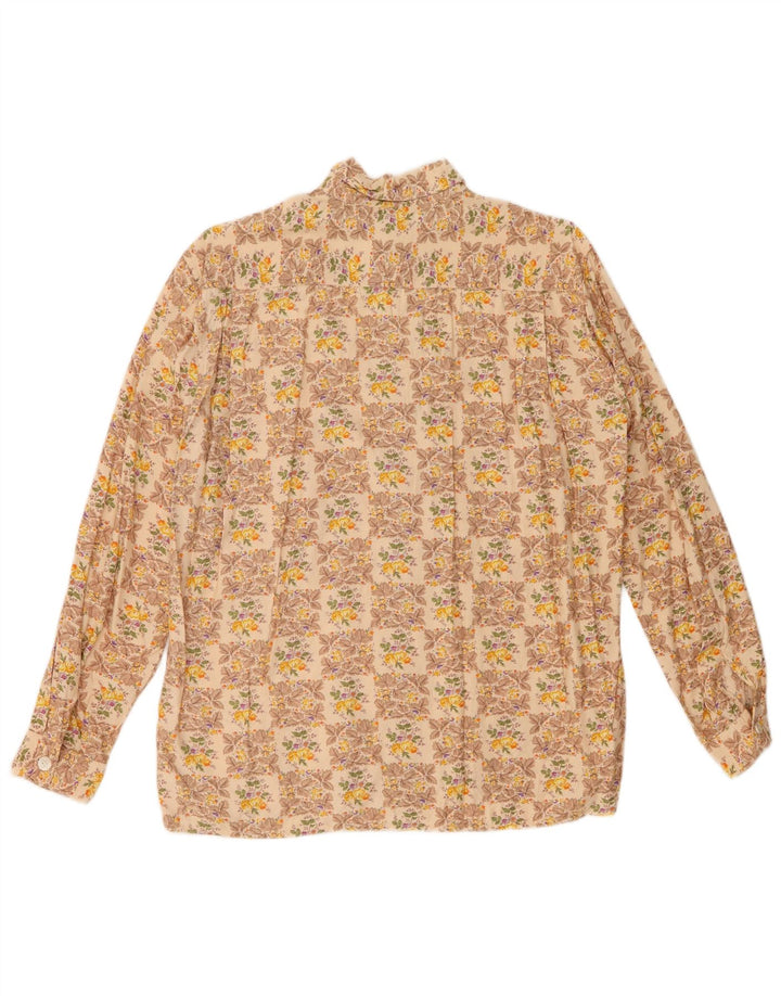 Blusa camisera de mujer VINTAGE IT 44 Viscosa floral beige medio