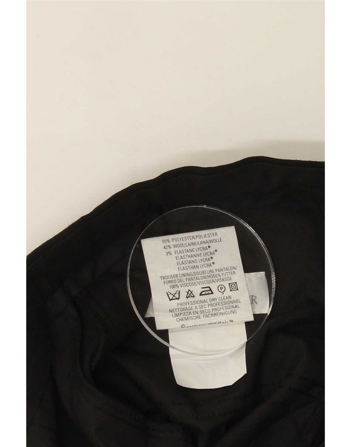 Marks & Spencer Pantalón de traje con pinzas para hombre W32 L33 Poliéster negro