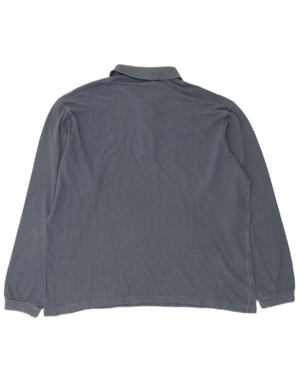 Lacoste Polo de manga larga para hombre talla 7 2XL algodón azul marino