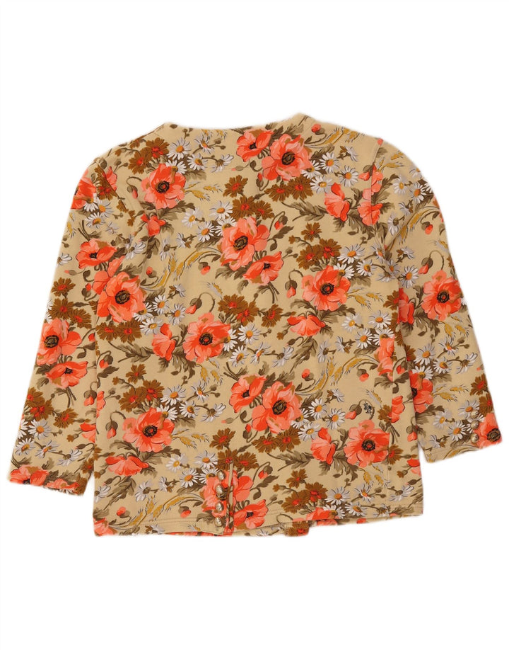 Chaqueta utilitaria vintage para mujer IT 42 Algodón floral multicolor medio