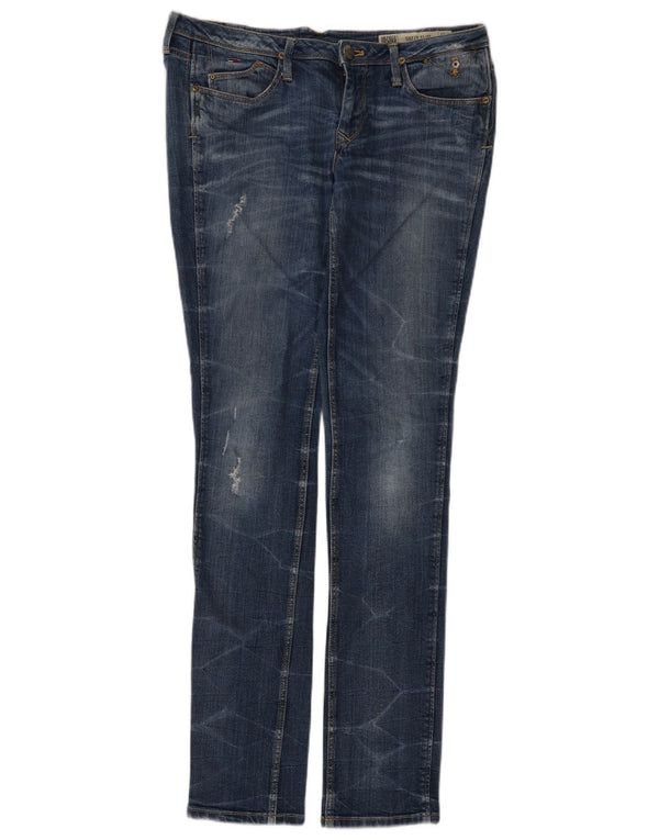 Tommy Hilfiger Vaqueros ajustados desgastados de cintura baja Suzzy para mujer W28 L34 Azul