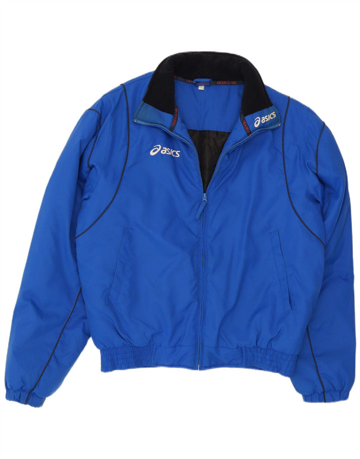 Asics - Chaqueta de chándal para hombre, nailon azul grande