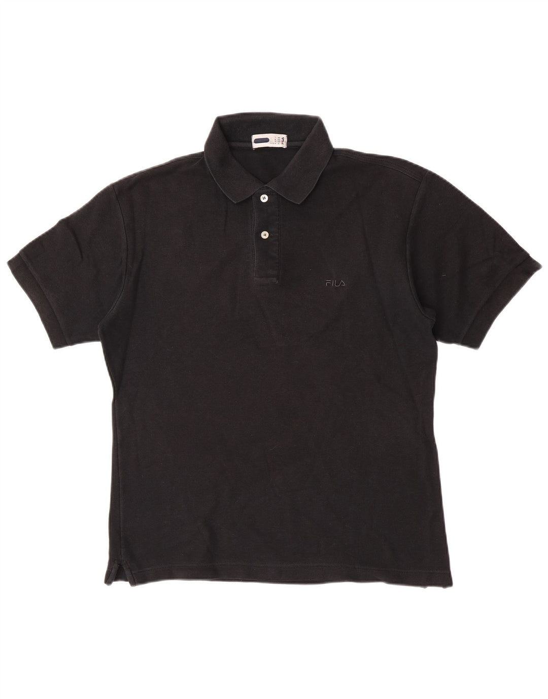 Camisa Polo Fila para Hombre IT 46 Pequeña Negra de Algodón