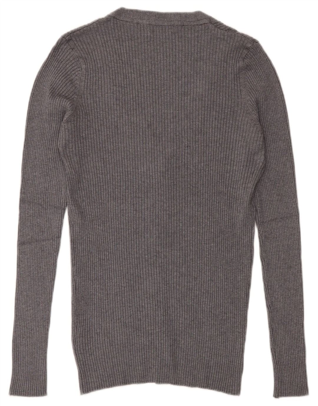 Zara Hombre Jersey Cárdigan Viscosa Gris Medio