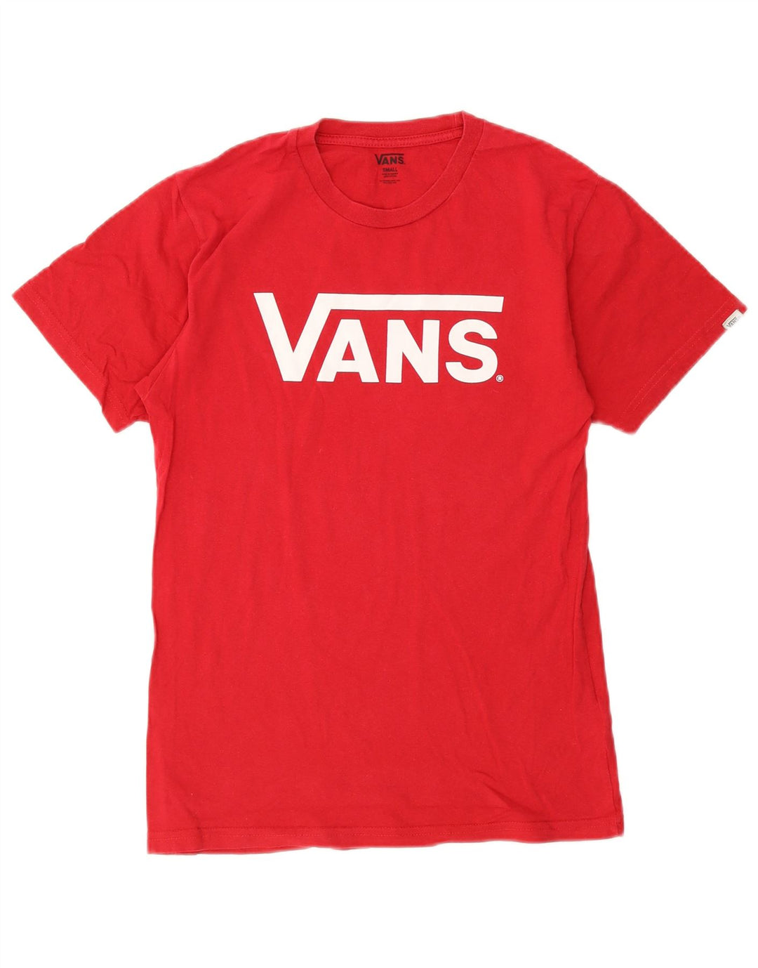 Vans - Camiseta gráfica para hombre, talla pequeña, algodón rojo