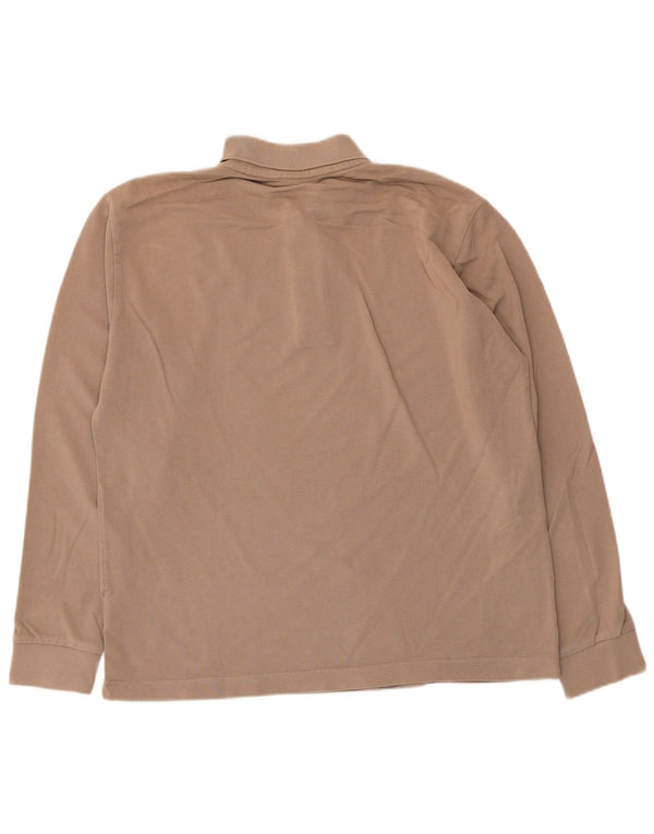 Kappa Polo De Manga Larga Para Hombre Small Gris Algodón