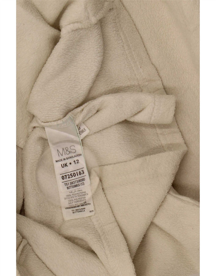 Marks & Spencer Chaqueta polar para mujer UK 12 Poliéster beige medio