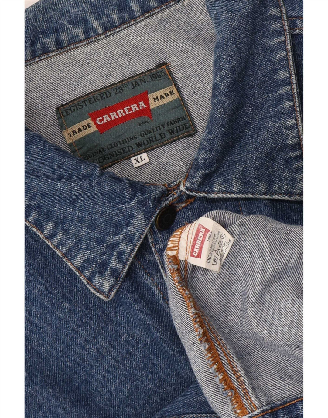 Carrera Chaqueta vaquera para hombre UK 42 XL Algodón azul