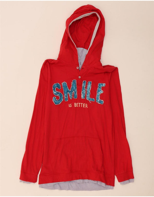 Desigual - Sudadera con capucha para niño (13-14 años, algodón), color rojo