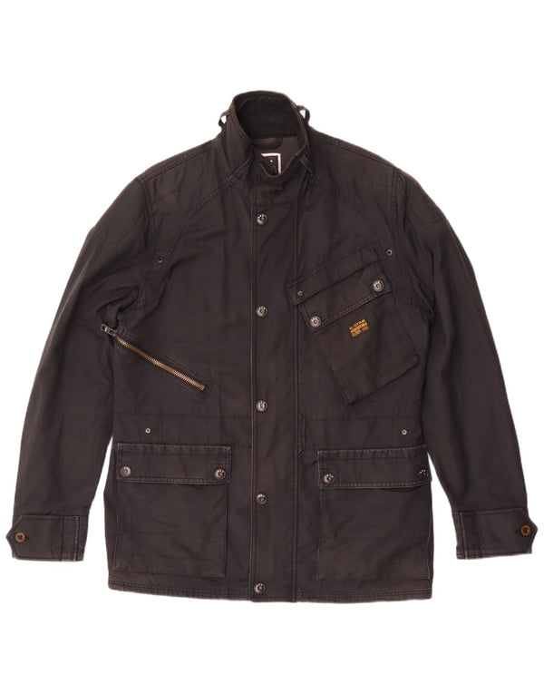G-Star Chaqueta utilitaria para hombre UK 42 XL Algodón negro