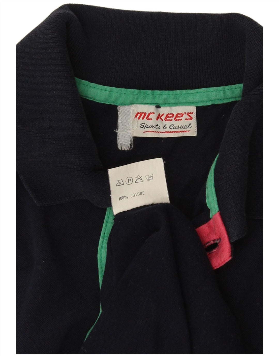 MC Kee's Polo para hombre IT 52 Grande Azul Marino Algodón