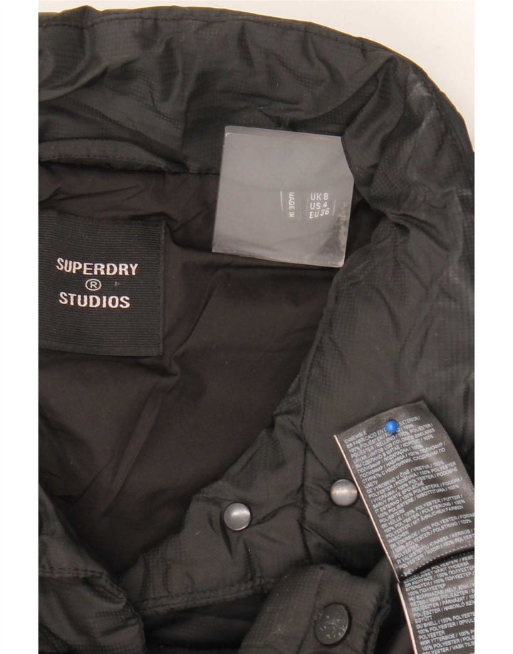 Chaqueta acolchada corta Superdry para mujer UK 8 Small Black Poliéster
