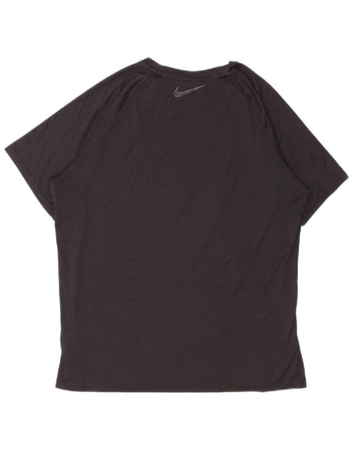 Nike Camiseta Dri Fit Graphic para Hombre Top Mediano Negro Poliéster