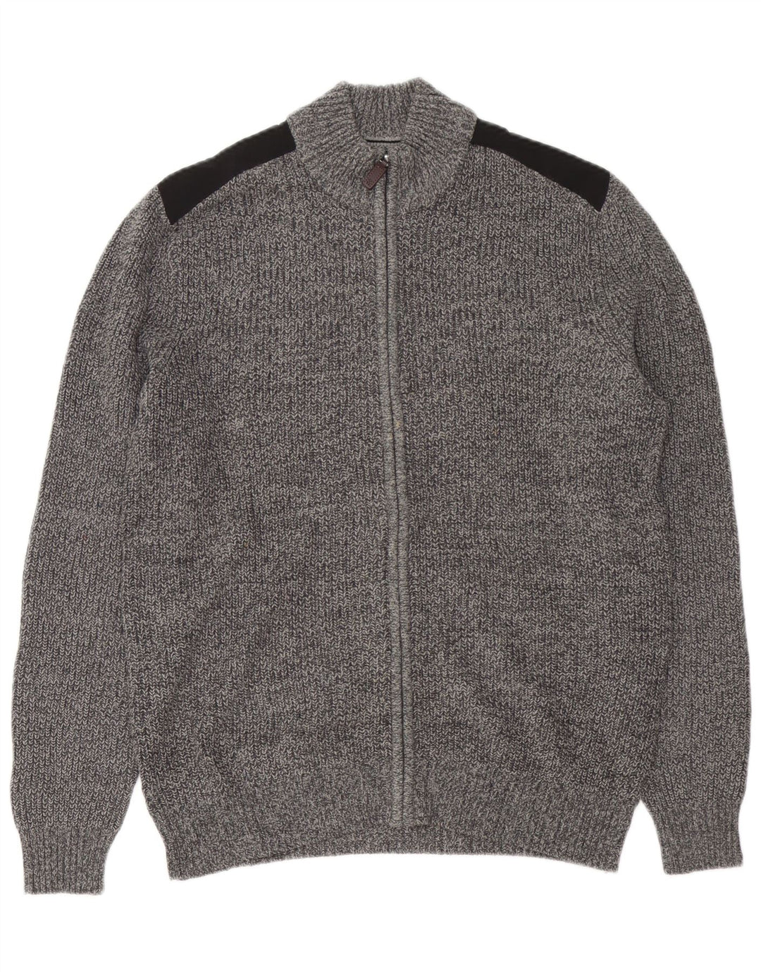 IZOD Cárdigan para hombre de algodón color block gris medio