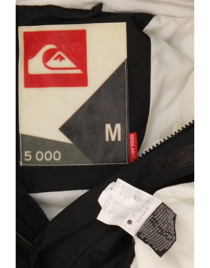 Quiksilver Chaqueta cortavientos con capucha para hombre UK 38 Medium Black Polyamide