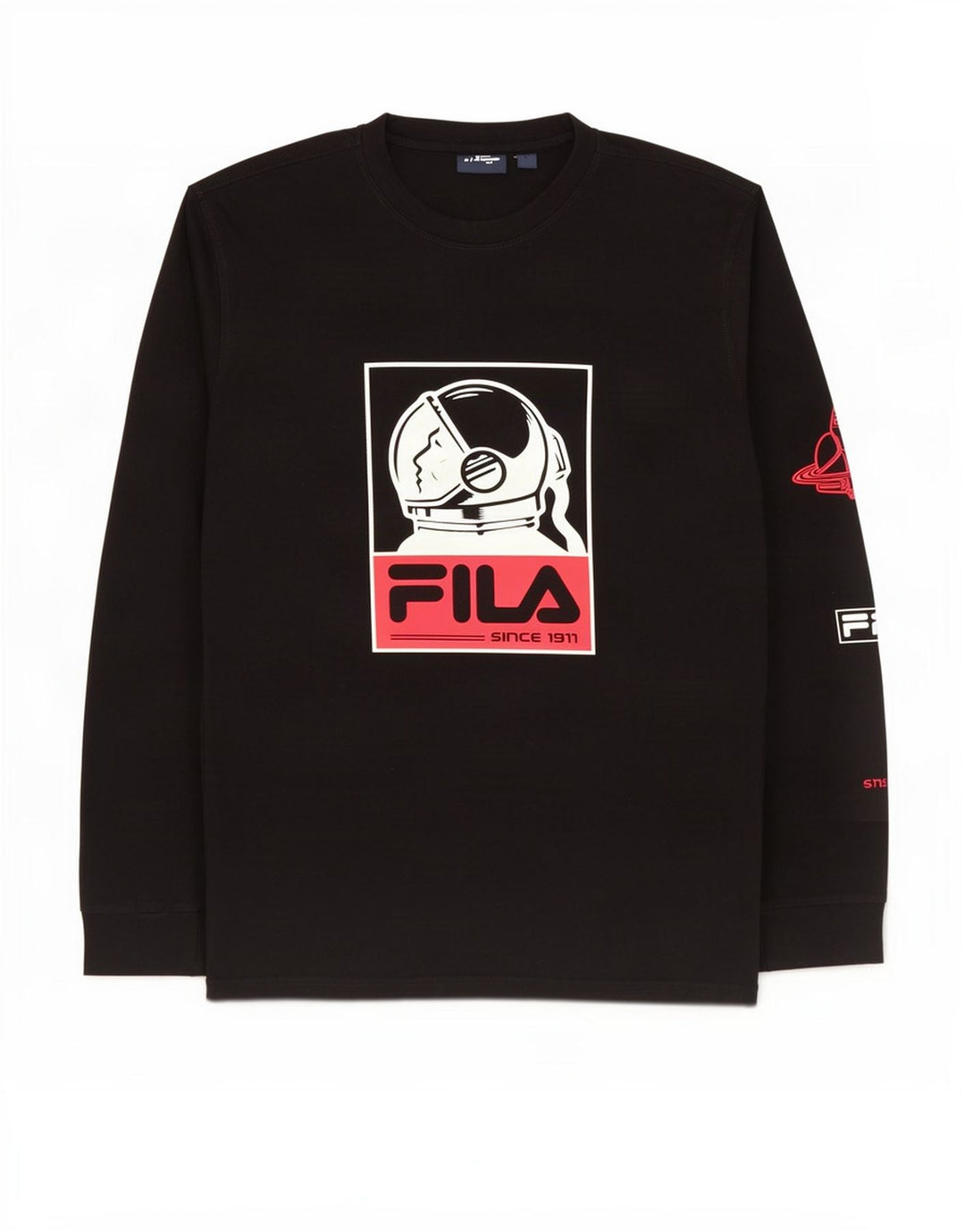 Fila Hombre Graphic Top Manga Larga Algodón Negro Mediano
