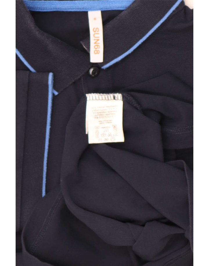 Polo Sun68 para hombre de algodón azul marino mediano