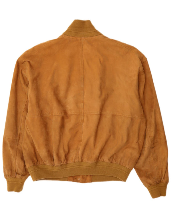 Conbipel Chaqueta bomber de ante para hombre IT 50 Cuero marrón grande