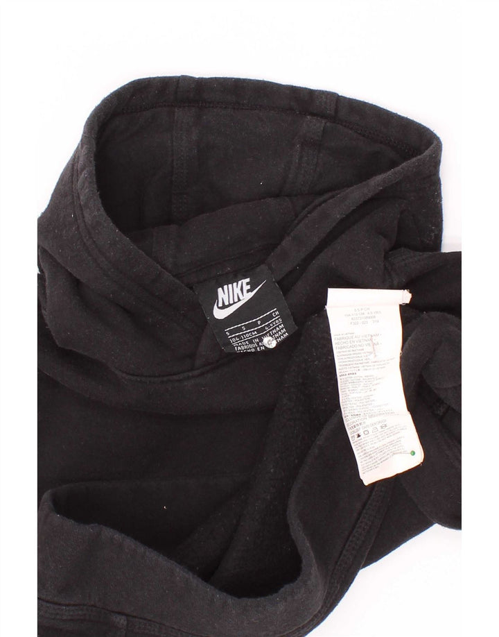 Nike Sudadera con capucha para niños de 4 a 5 años, talla pequeña, algodón negro