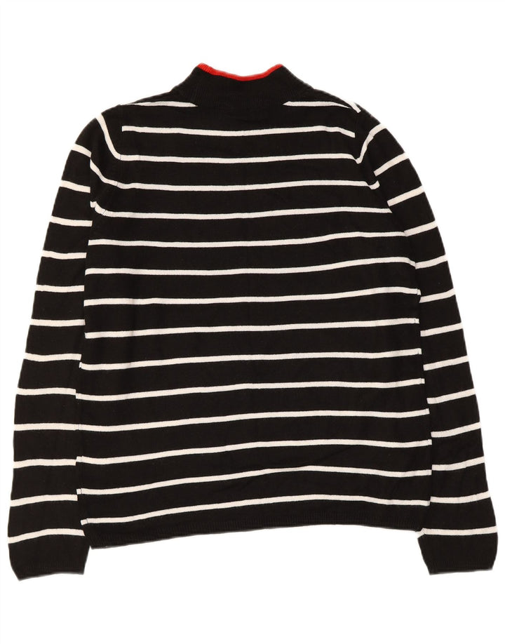 MARKS & SPENCER Suéter tipo jersey con cuello alto para mujer UK 10 Small Black