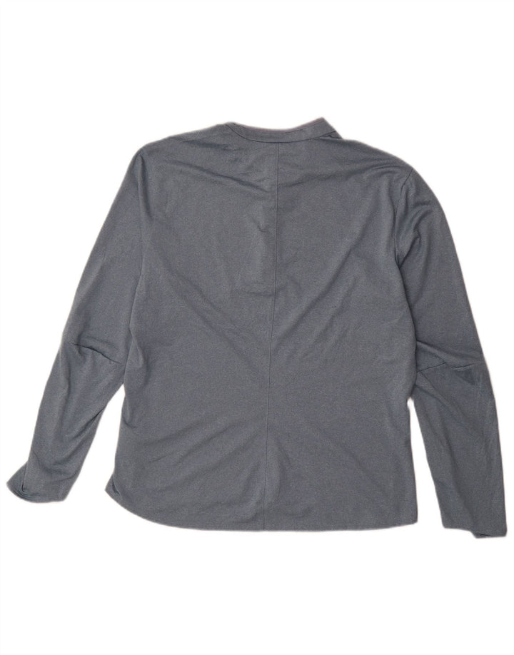 Adidas Mujer Climalite Zip Neck Jersey Chándal Top UK 20/22 XL Gris