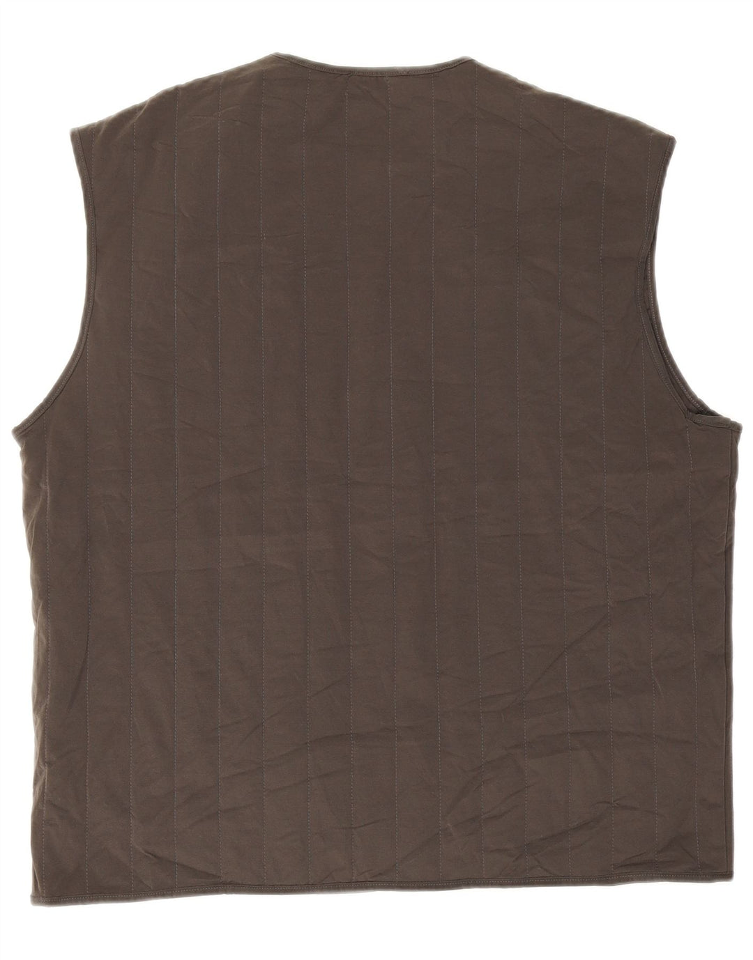 Zara Hombre Chaleco Acolchado UK 40 Grande Poliéster Gris