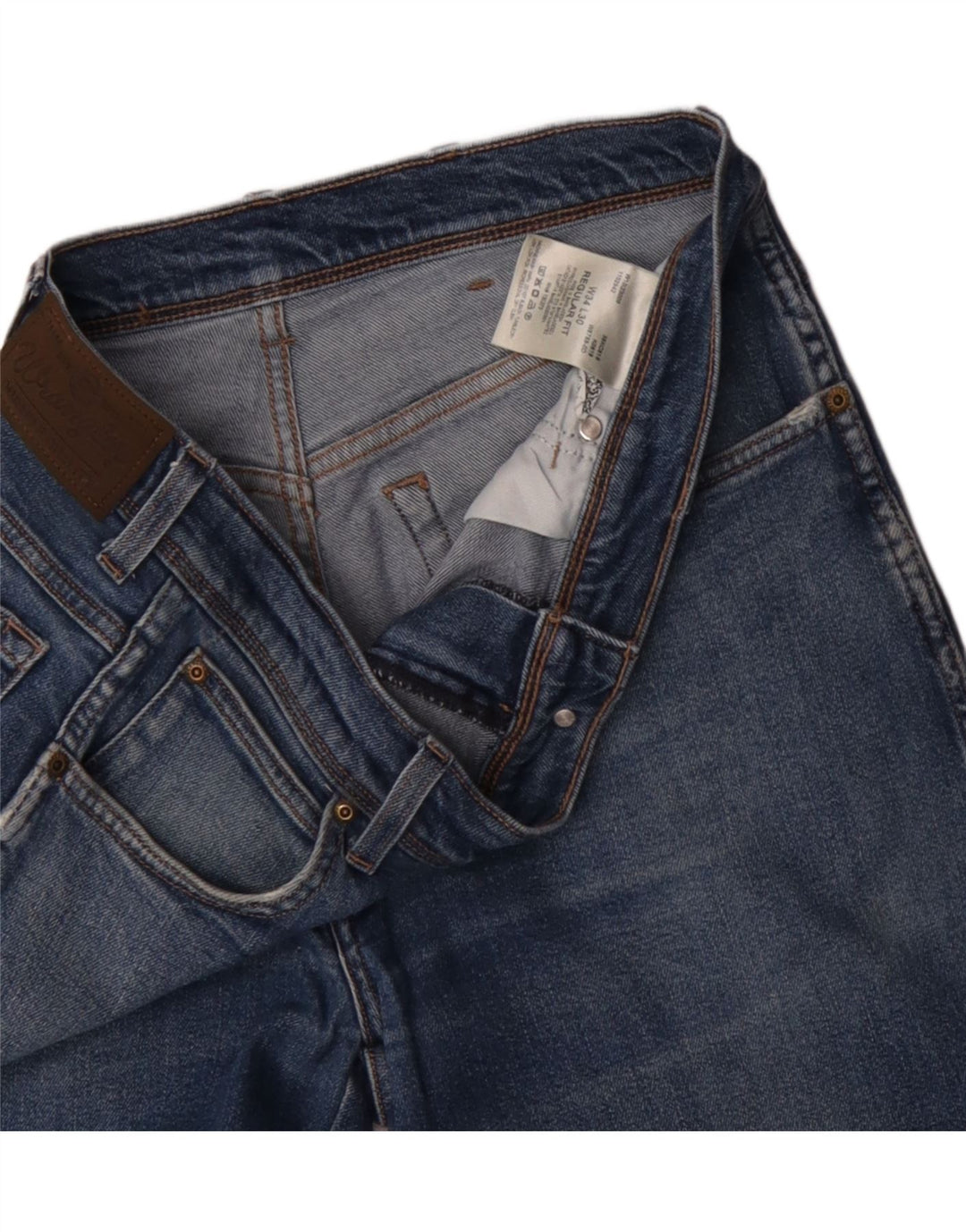 Wrangler Vaqueros rectos de corte regular para hombre W34 L30 Algodón azul