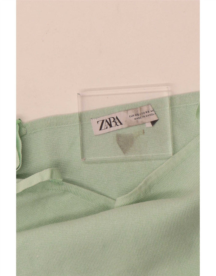 Zara Mujer Crop Cami Top UK 4 XS Verde