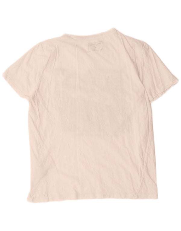 Jack & Jones - Camiseta gráfica para hombre, talla grande, algodón blanco