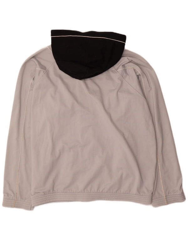 Champion Chaqueta De Chándal Con Capucha Y Gráfico Para Hombre XL Gris Colorblock