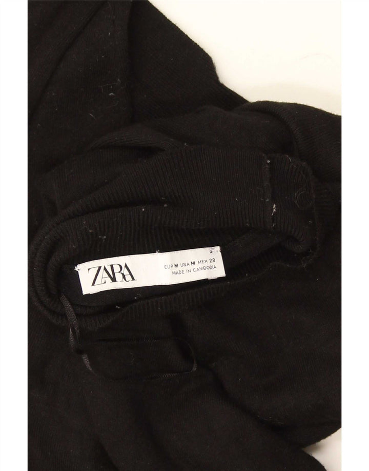 Zara - Jersey con cuello alto para mujer, talla 40, talla M, color negro