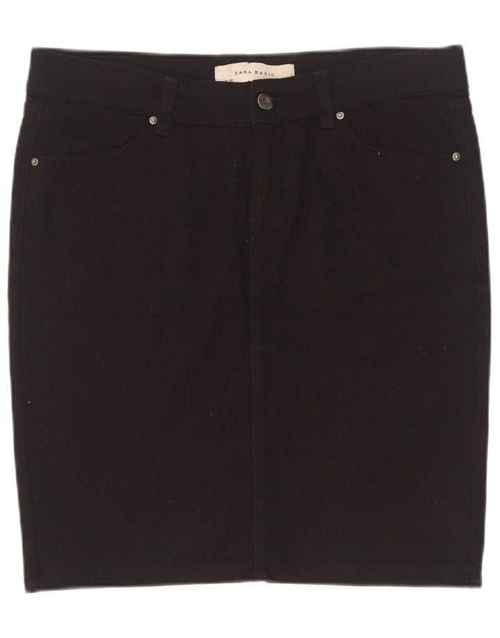 Zara Mujer Falda Vaquera Grande W30 Negro