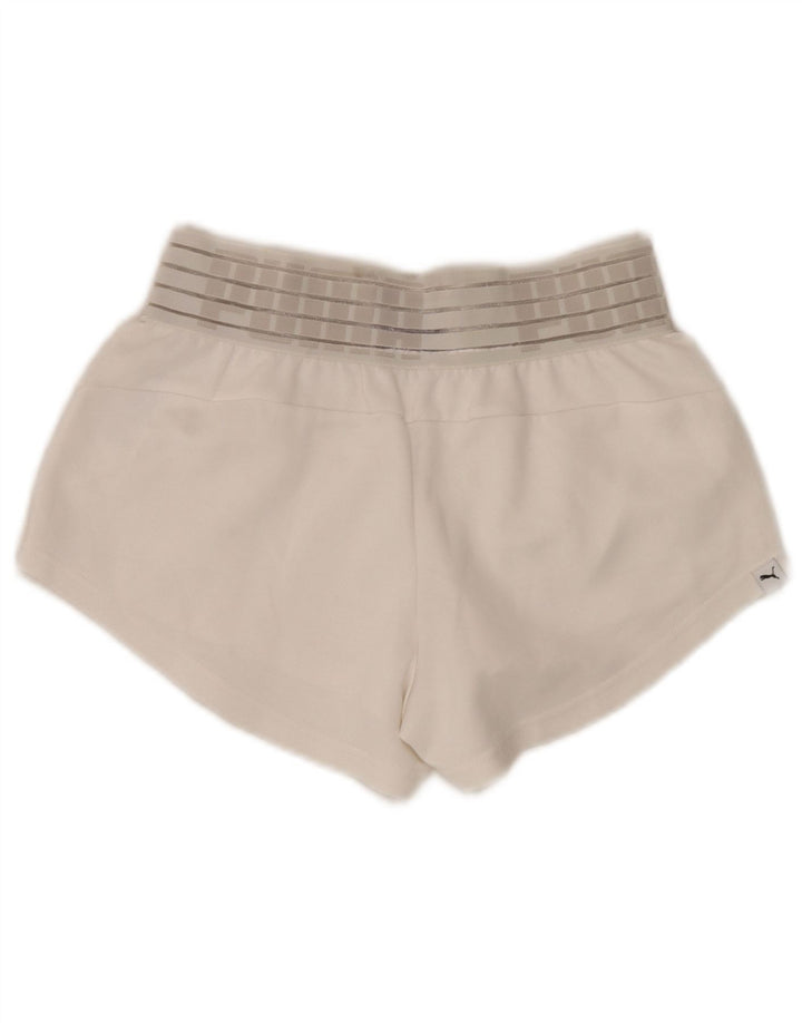 Puma Pantalones cortos deportivos gráficos para mujer Reino Unido 8 Pequeño Poliéster blanco